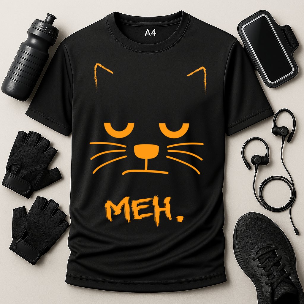 Meh. Angry Cat Performance Shirt