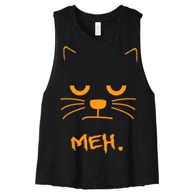 Meh. Angry Cat Women's Racerback Cropped Tank