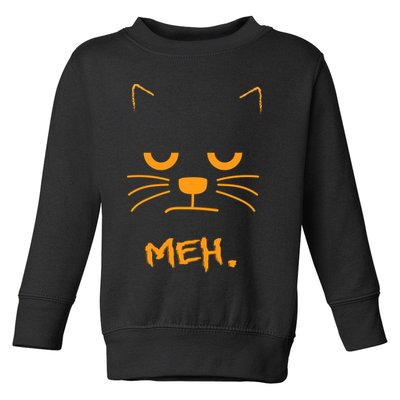 Meh. Angry Cat Toddler Sweatshirt