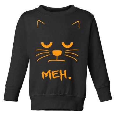 Meh. Angry Cat Toddler Sweatshirt