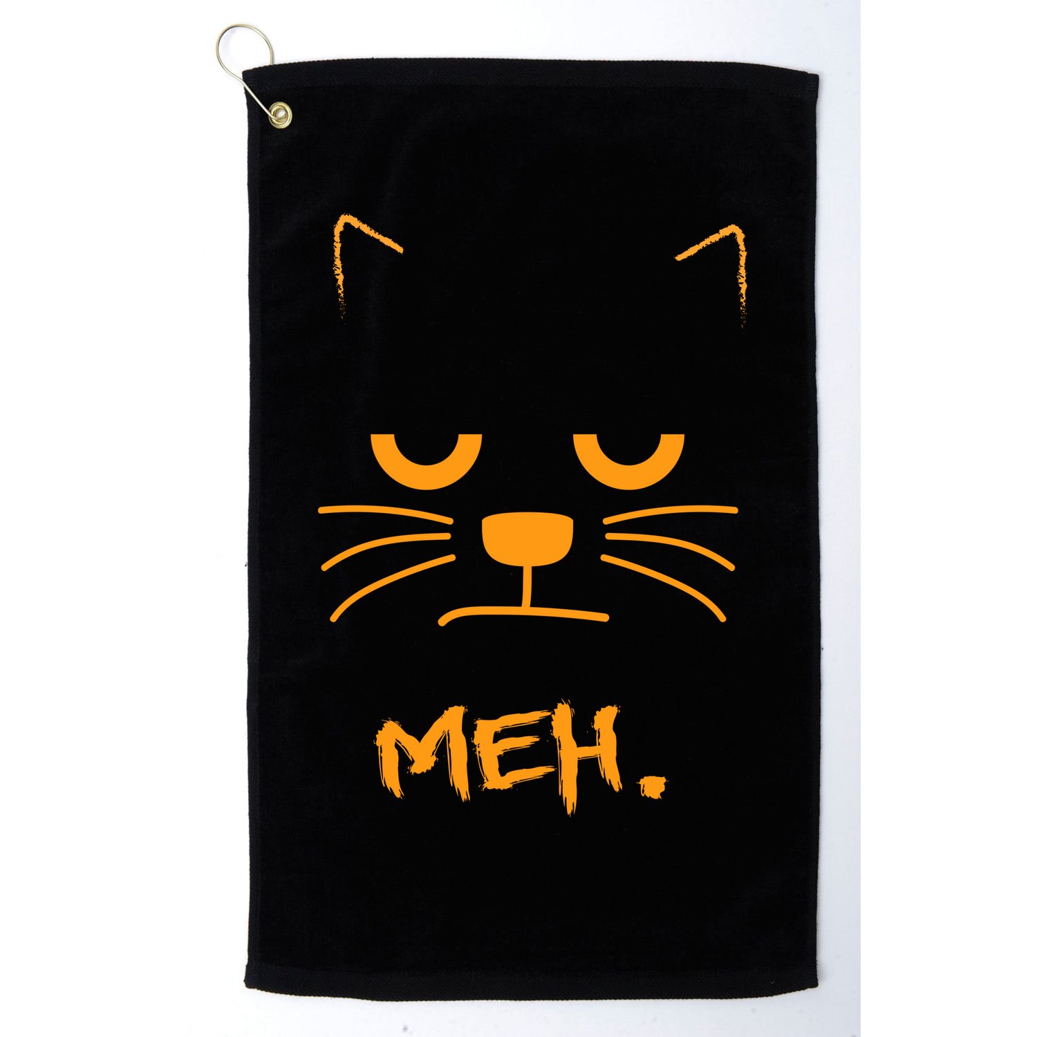 Meh. Angry Cat Golf Towel
