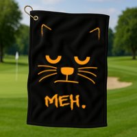 Meh. Angry Cat Golf Towel