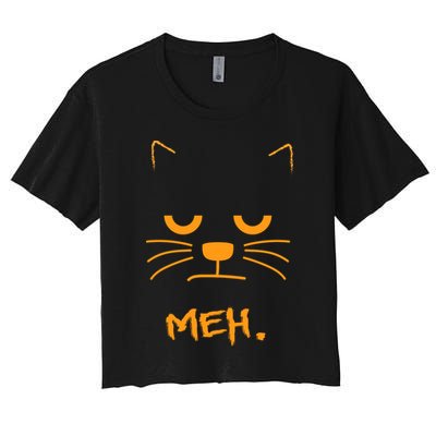 Meh. Angry Cat Crop Top