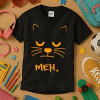 Meh. Angry Cat Kids T-Shirt