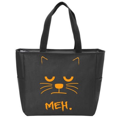 Meh. Angry Cat Zip Tote Bag