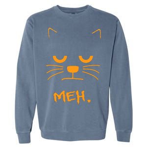 Meh. Angry Cat Garment-Dyed Sweatshirt