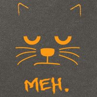 Meh. Angry Cat Cotton Canvas Backpack