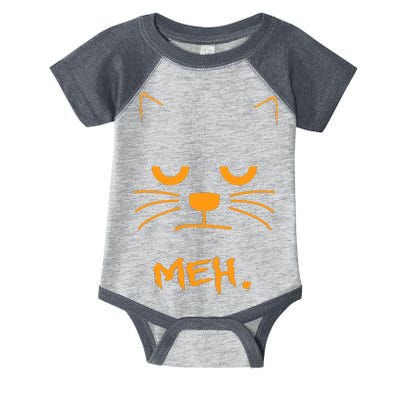 Meh. Angry Cat Infant Baby Jersey Bodysuit