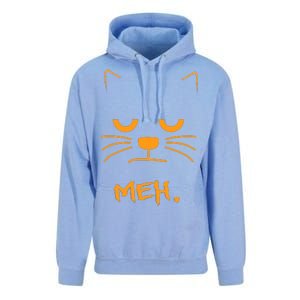 Meh. Angry Cat Unisex Surf Hoodie