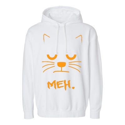 Meh. Angry Cat Garment-Dyed Fleece Hoodie