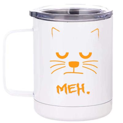 Meh. Angry Cat 12 oz Stainless Steel Tumbler Cup