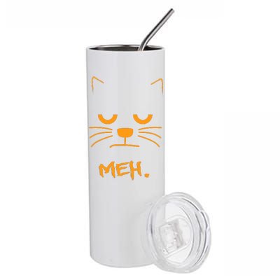 Meh. Angry Cat Stainless Steel Tumbler