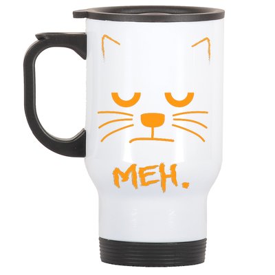 Meh. Angry Cat Stainless Steel Travel Mug