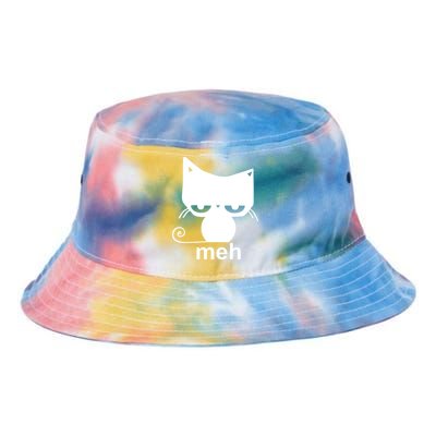 Meh Cat Funny Meme Tie Dye Newport Bucket Hat