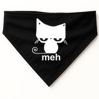 Meh Cat Funny Meme USA-Made Doggie Bandana