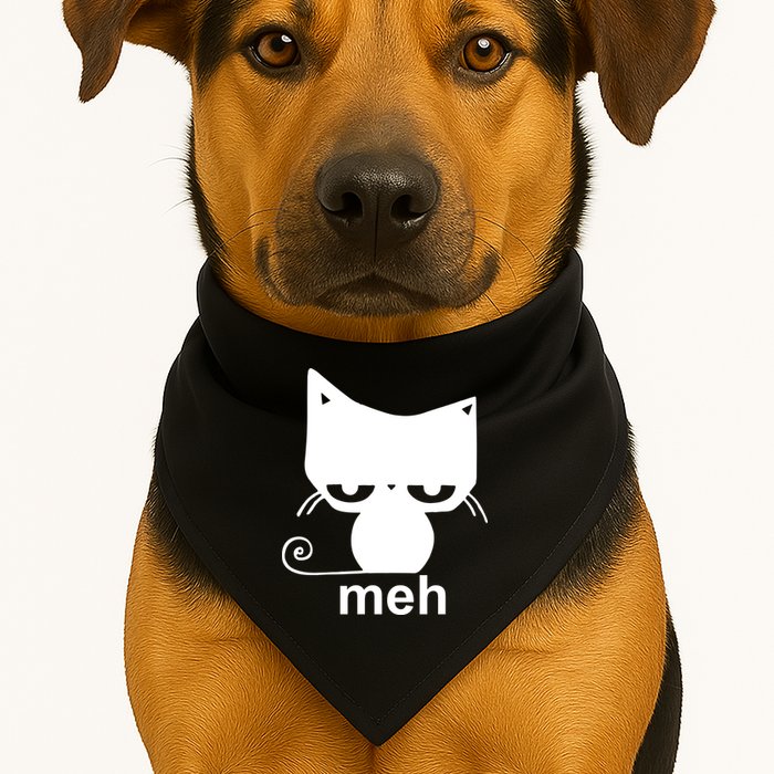 Meh Cat Funny Meme USA-Made Doggie Bandana