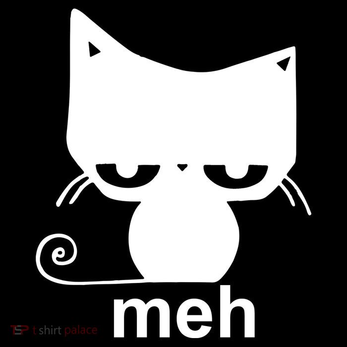 Meh Cat Funny Meme High Crown Mesh Back Trucker Hat