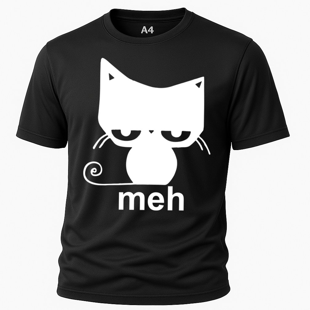 Meh Cat Funny Meme Performance Shirt