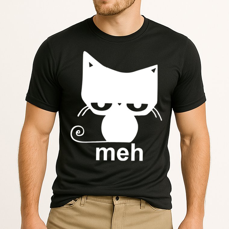 Meh Cat Funny Meme Performance Shirt