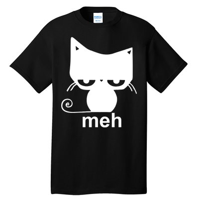 Meh Cat Funny Meme Tall T-Shirt