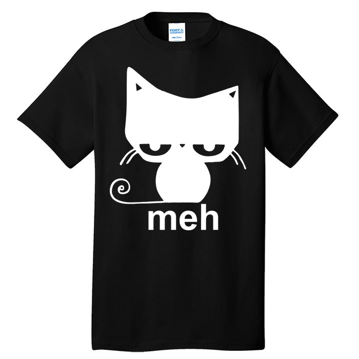 Meh Cat Funny Meme Tall T-Shirt