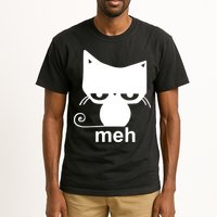 Meh Cat Funny Meme Tall T-Shirt