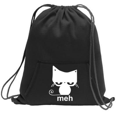 Meh Cat Funny Meme Sweatshirt Cinch Pack Bag