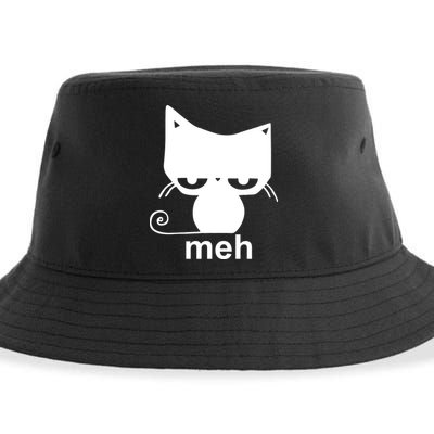 Meh Cat Funny Meme Sustainable Bucket Hat