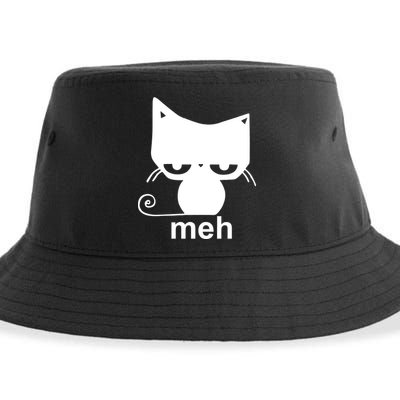 Meh Cat Funny Meme Sustainable Bucket Hat