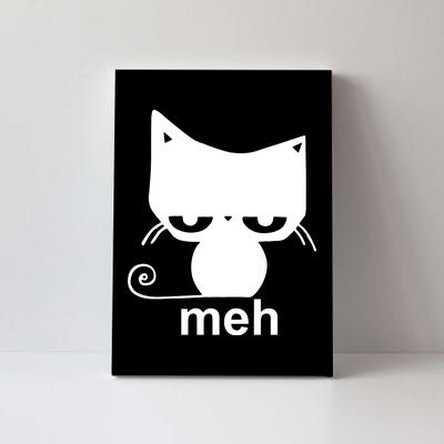 Meh Cat Funny Meme Canvas