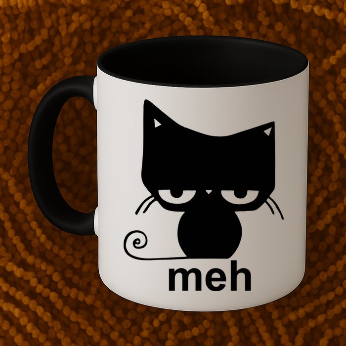 Meh Cat Funny Meme Mug