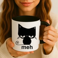 Meh Cat Funny Meme Mug