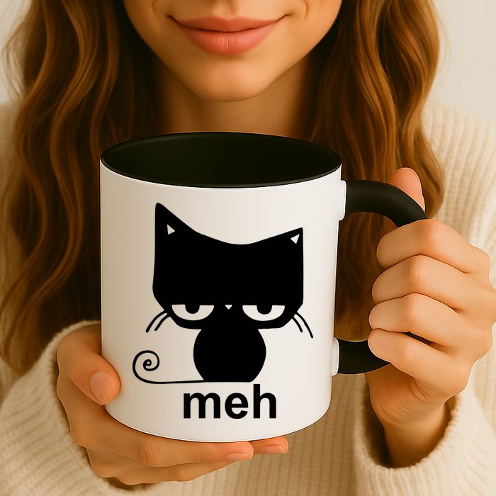 Meh Cat Funny Meme Mug