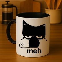 Meh Cat Funny Meme Mug