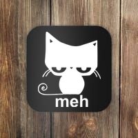 Meh Cat Funny Meme Coaster