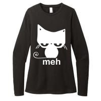 Meh Cat Funny Meme Womens CVC Long Sleeve Shirt