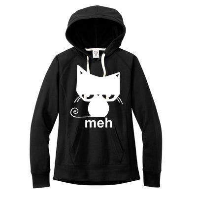 Meh Cat Funny Meme Women's Fleece Hoodie