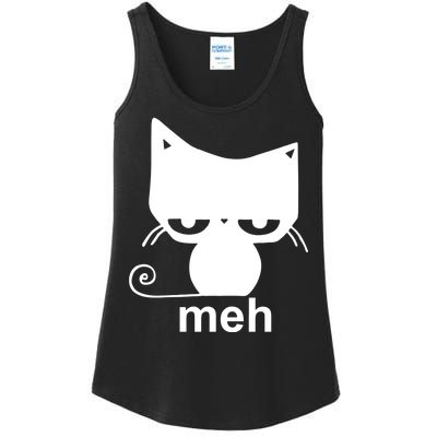 Meh Cat Funny Meme Ladies Essential Tank