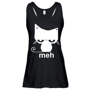 Meh Cat Funny Meme Ladies Essential Flowy Tank