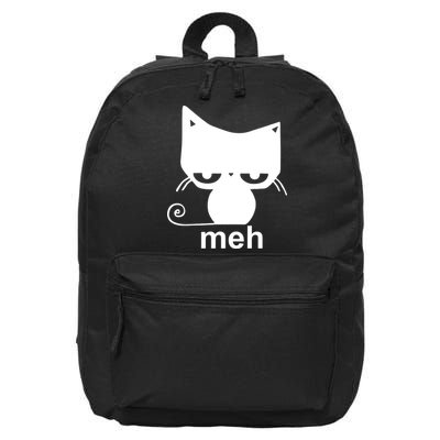 Meh Cat Funny Meme 16 in Basic Backpack