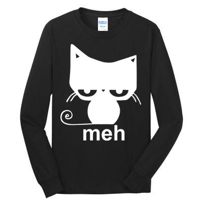 Meh Cat Funny Meme Tall Long Sleeve T-Shirt