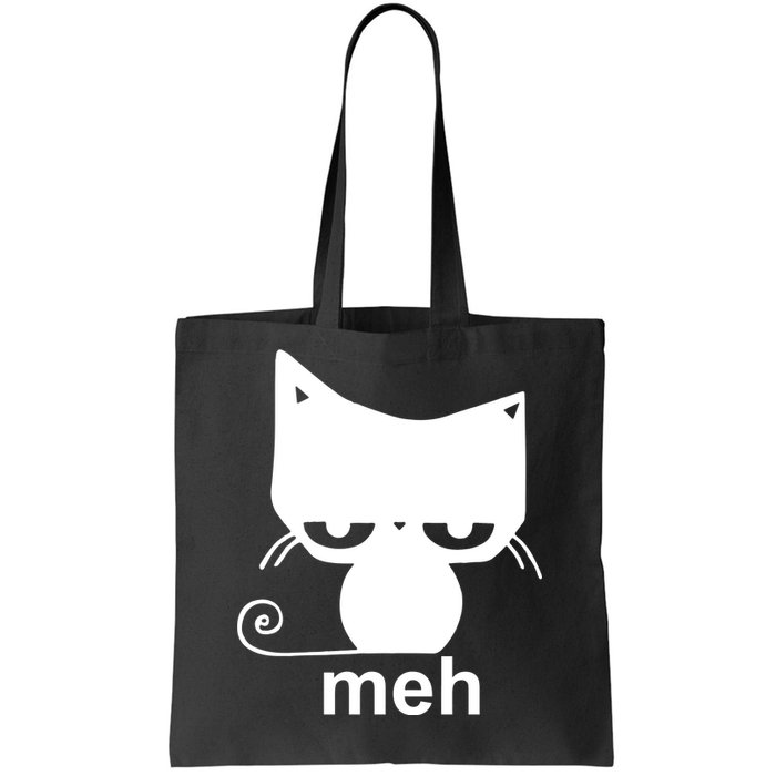 Meh Cat Funny Meme Tote Bag