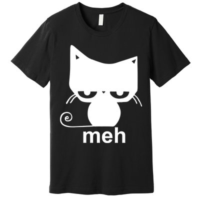 Meh Cat Funny Meme Premium T-Shirt