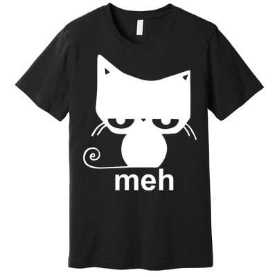 Meh Cat Funny Meme Premium T-Shirt