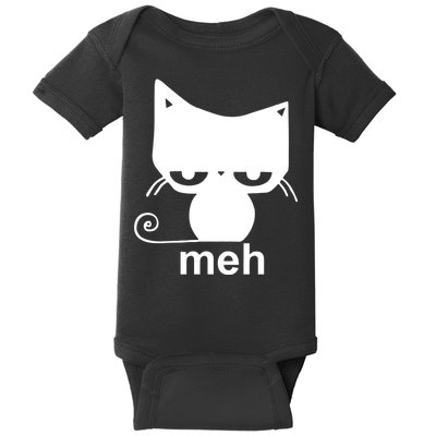 Meh Cat Funny Meme Baby Bodysuit