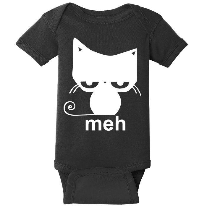 Meh Cat Funny Meme Baby Bodysuit