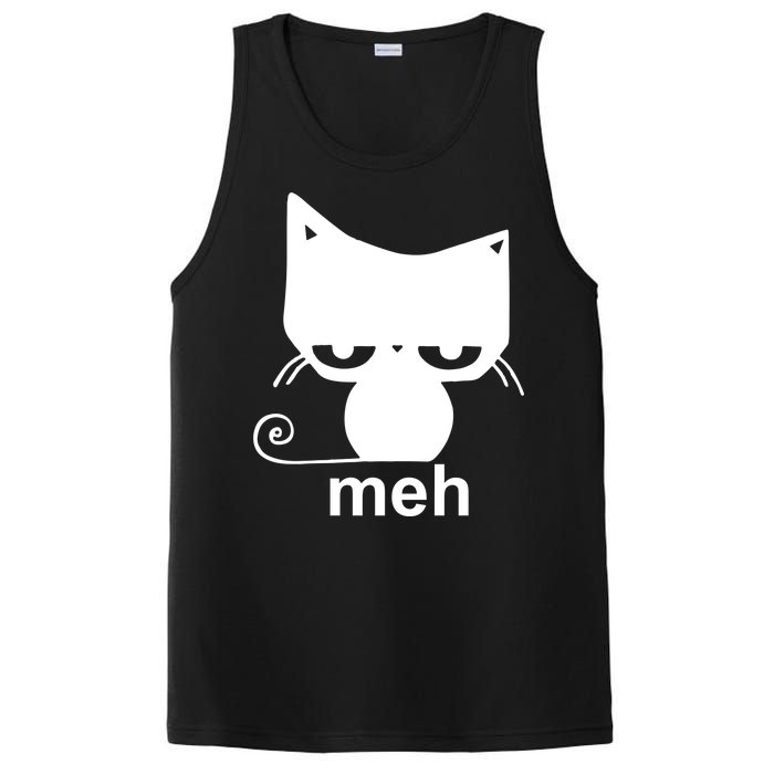 Meh Cat Funny Meme PosiCharge Competitor Tank