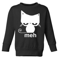 Meh Cat Funny Meme Toddler Sweatshirt