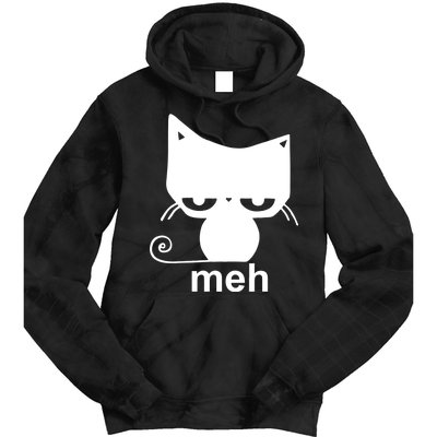 Meh Cat Funny Meme Tie Dye Hoodie