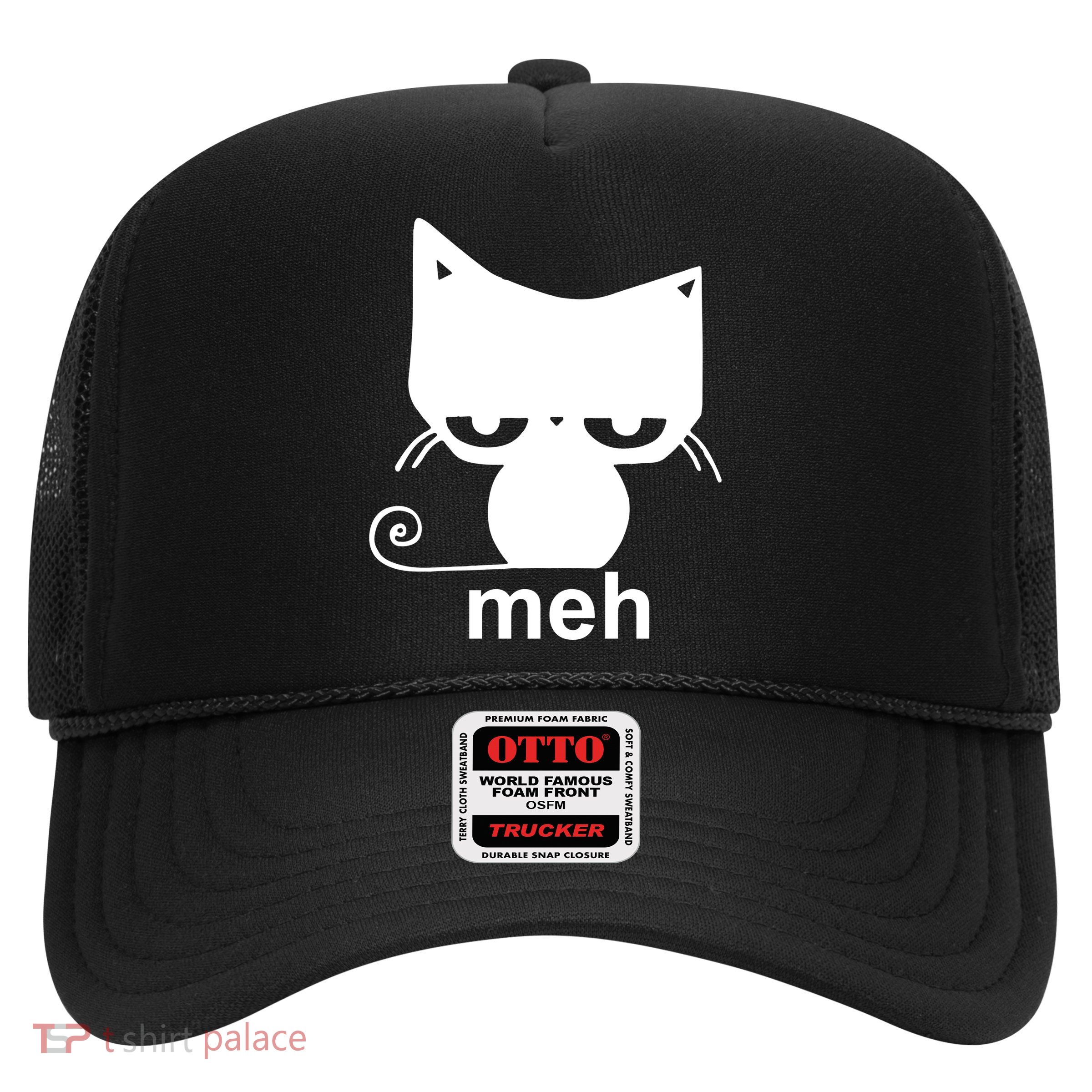 Meh Cat Funny Meme Trucker Hat